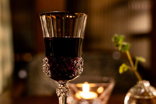 クリスタルガラスのワイングラス