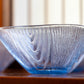 ブルーガラスの鉢皿